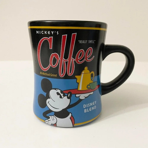 Disney Mickey Mouse Coffee Mug Really Swell Theme Perks Disneys Blend - Picture 1 of 13